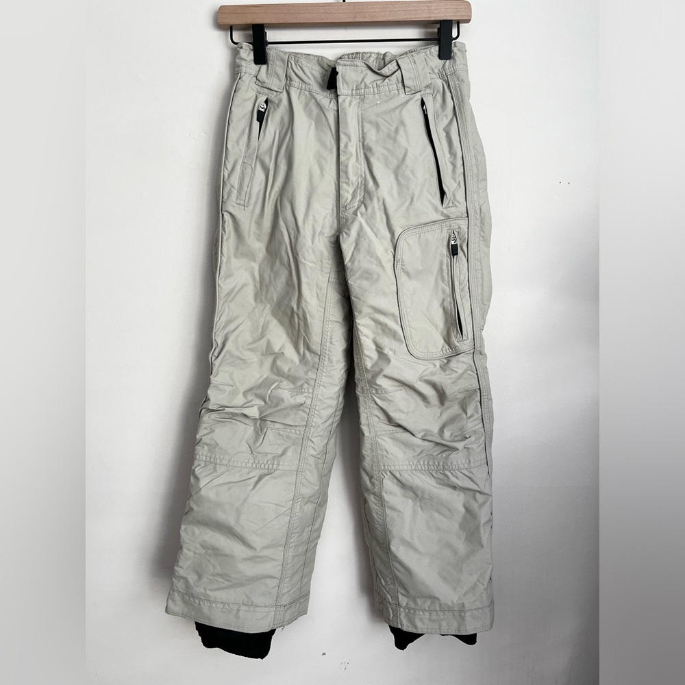 Obermeyer girls cream Alt 3 Adjustable waist Ski Snow Pants extend Juniors 10